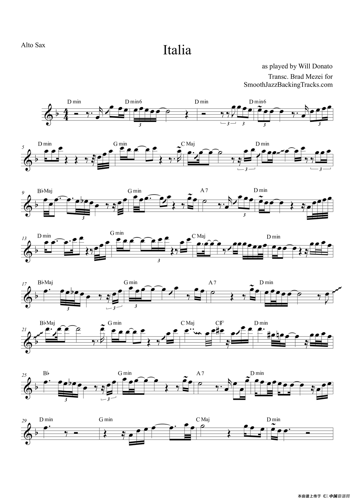 Italia（中音萨克斯）