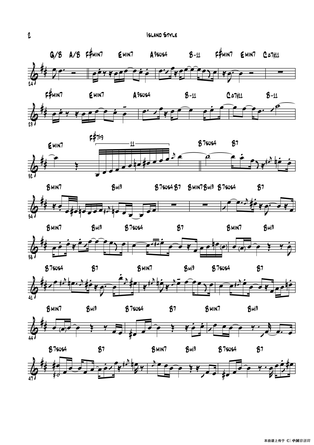 Island Style（中音萨克斯）