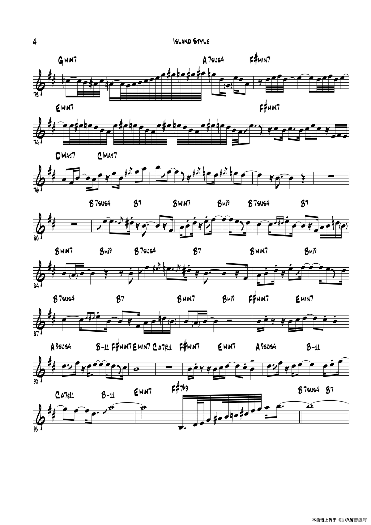 Island Style（中音萨克斯）