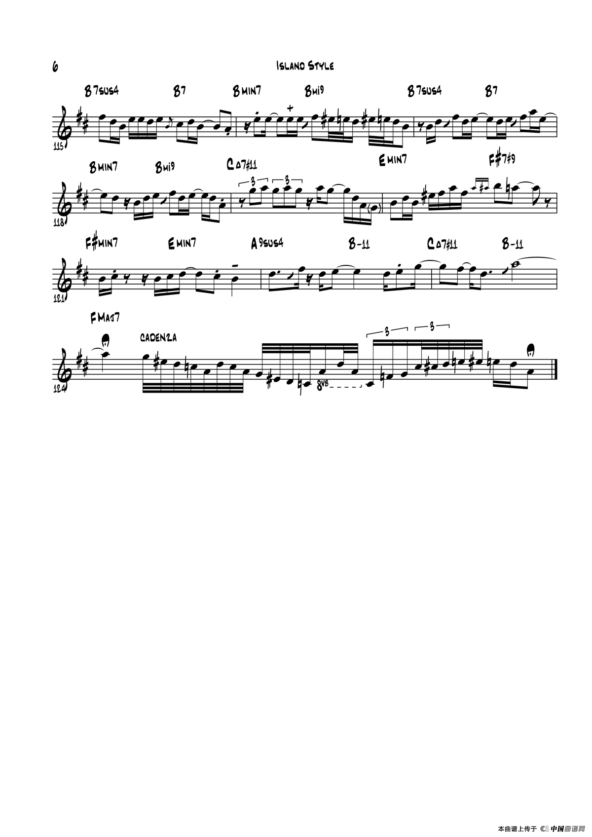 Island Style（中音萨克斯）