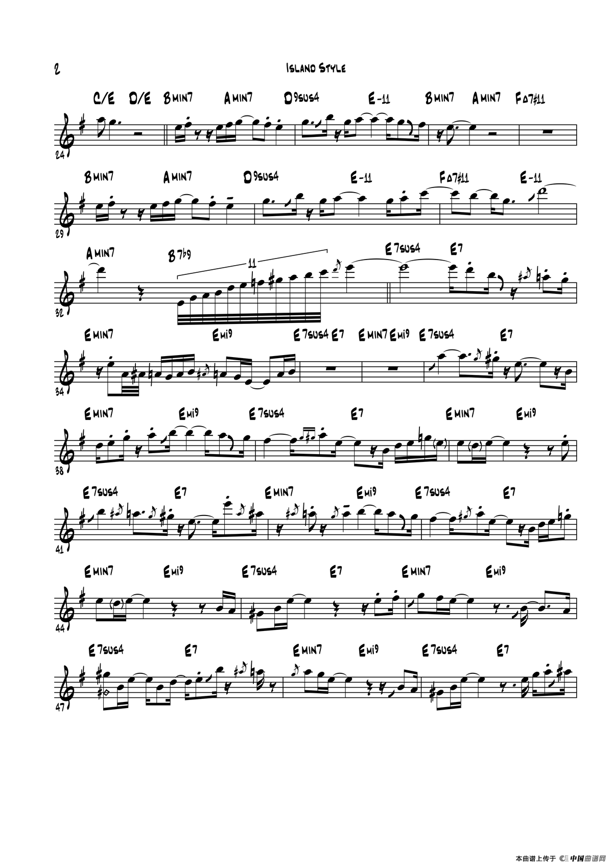 Island Stlye（次中音萨克斯）