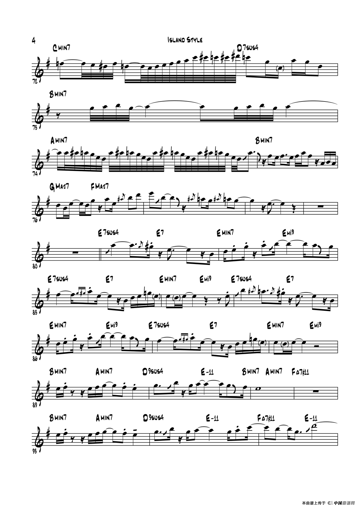 Island Stlye（次中音萨克斯）