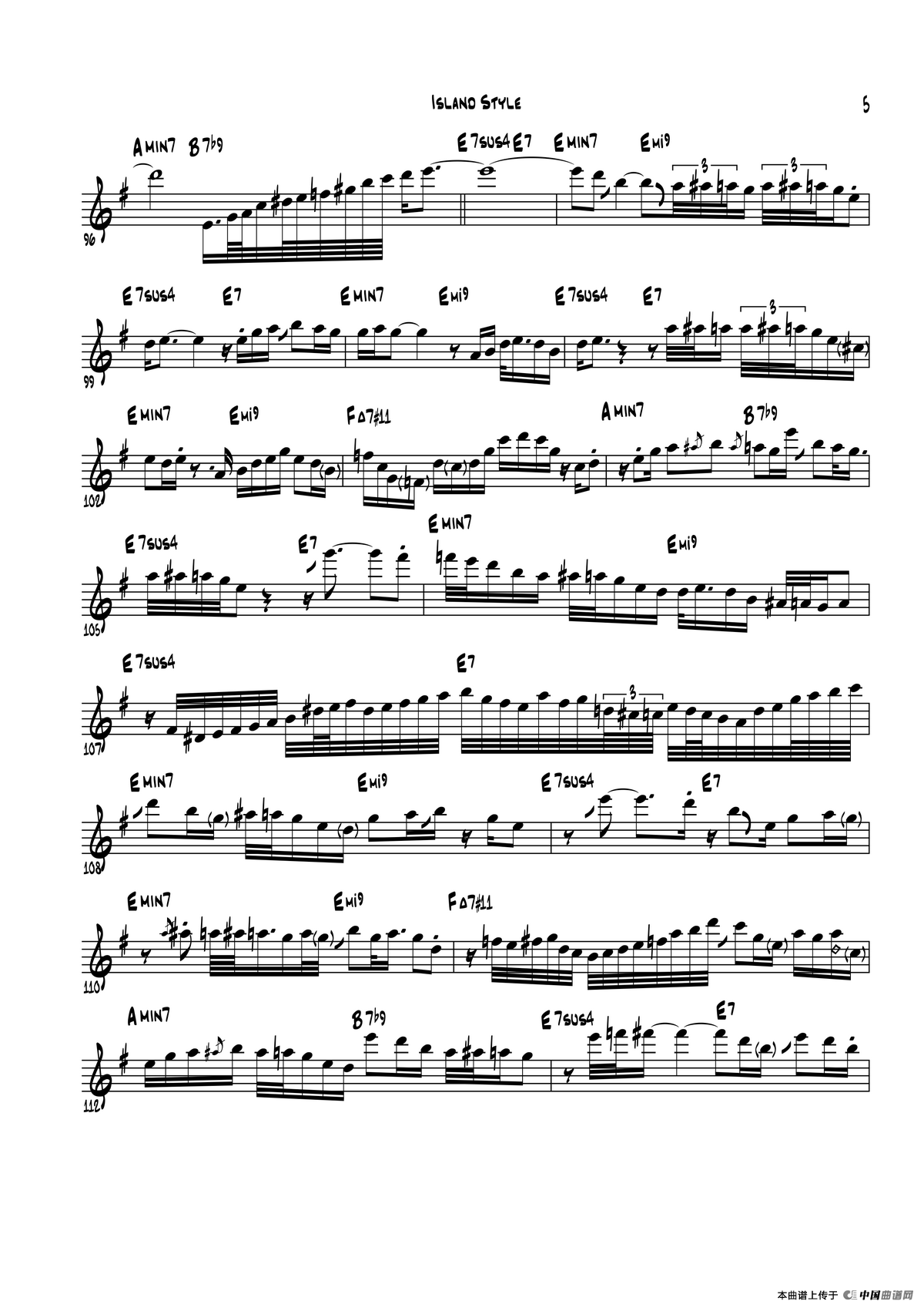 Island Stlye（次中音萨克斯）