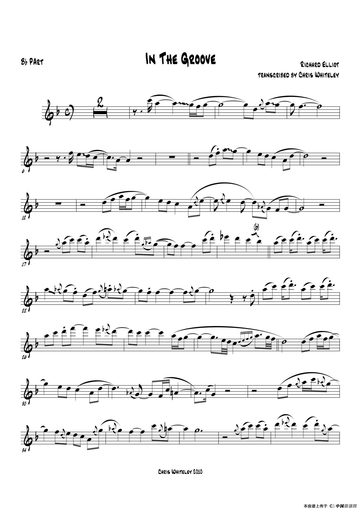 In The Groove（次中音萨克斯）