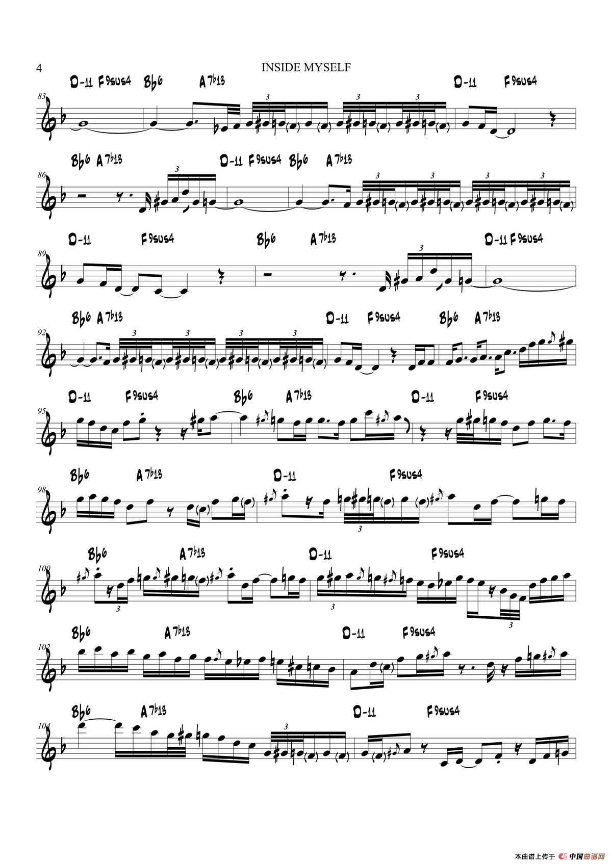 Inside Myself（高音萨克斯）