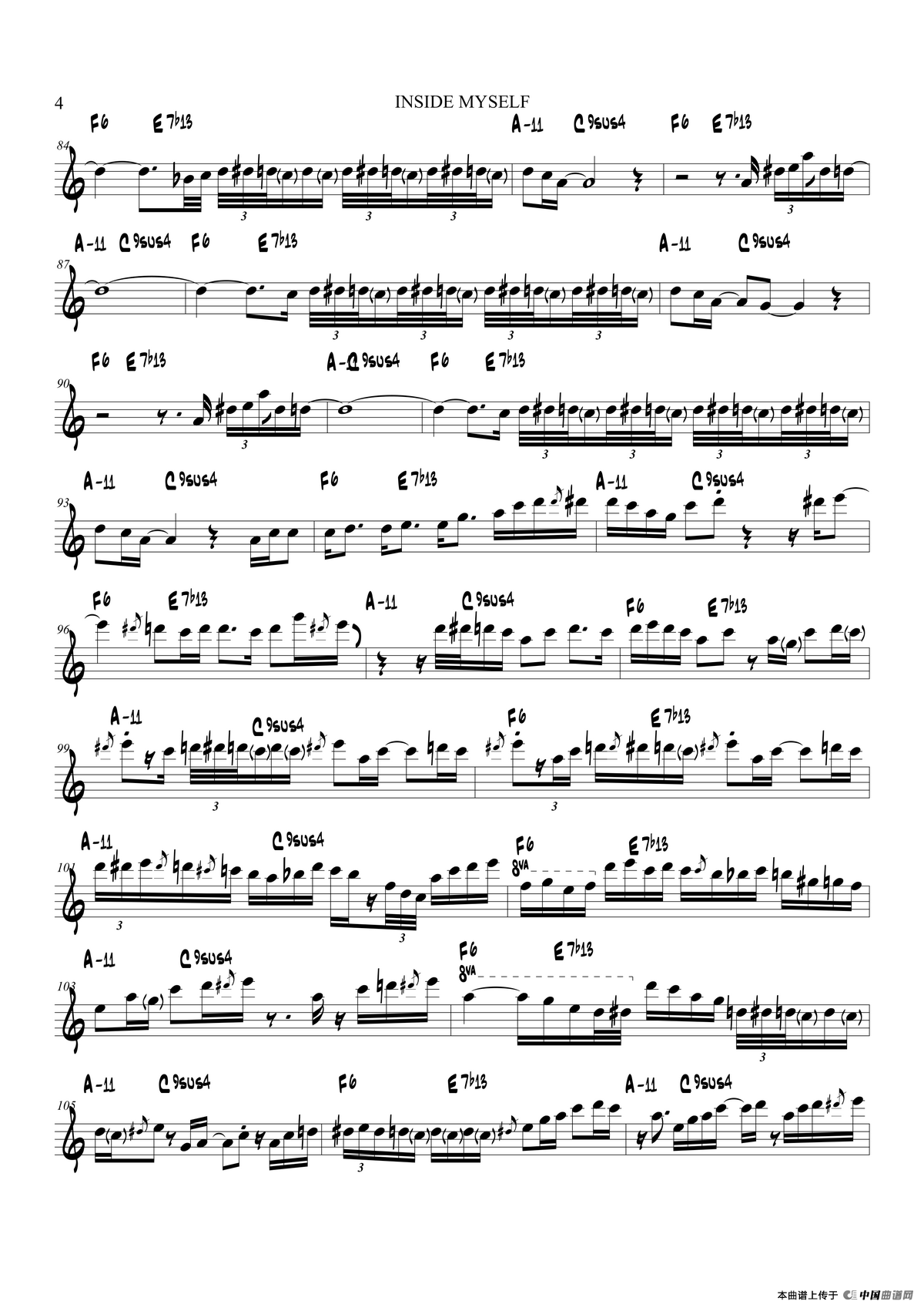 Inside Myself（中音萨克斯）