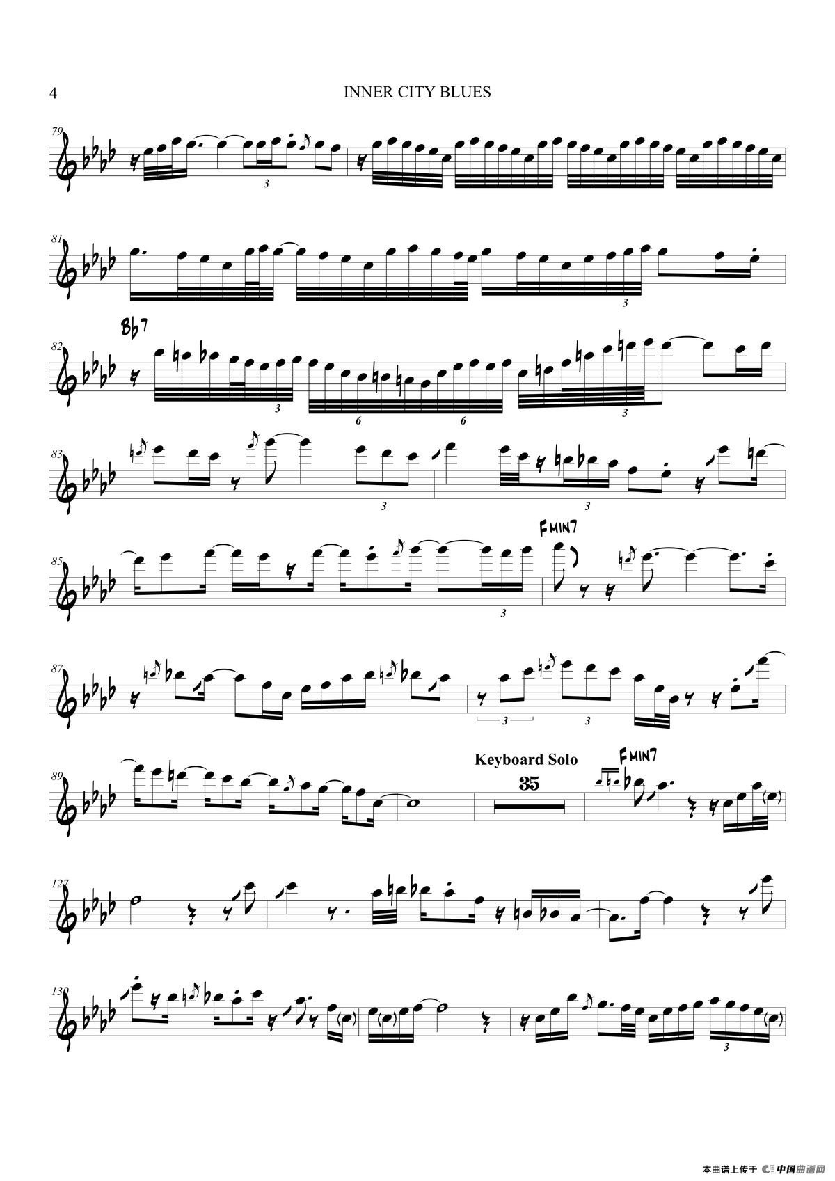 Inner City Blues（次中音萨克斯）