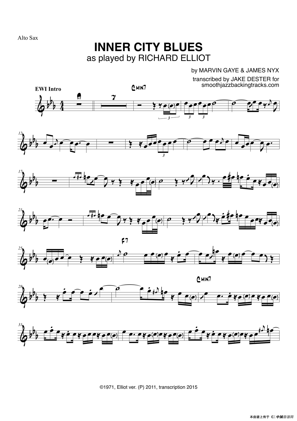 Inner City Blues（中音萨克斯）