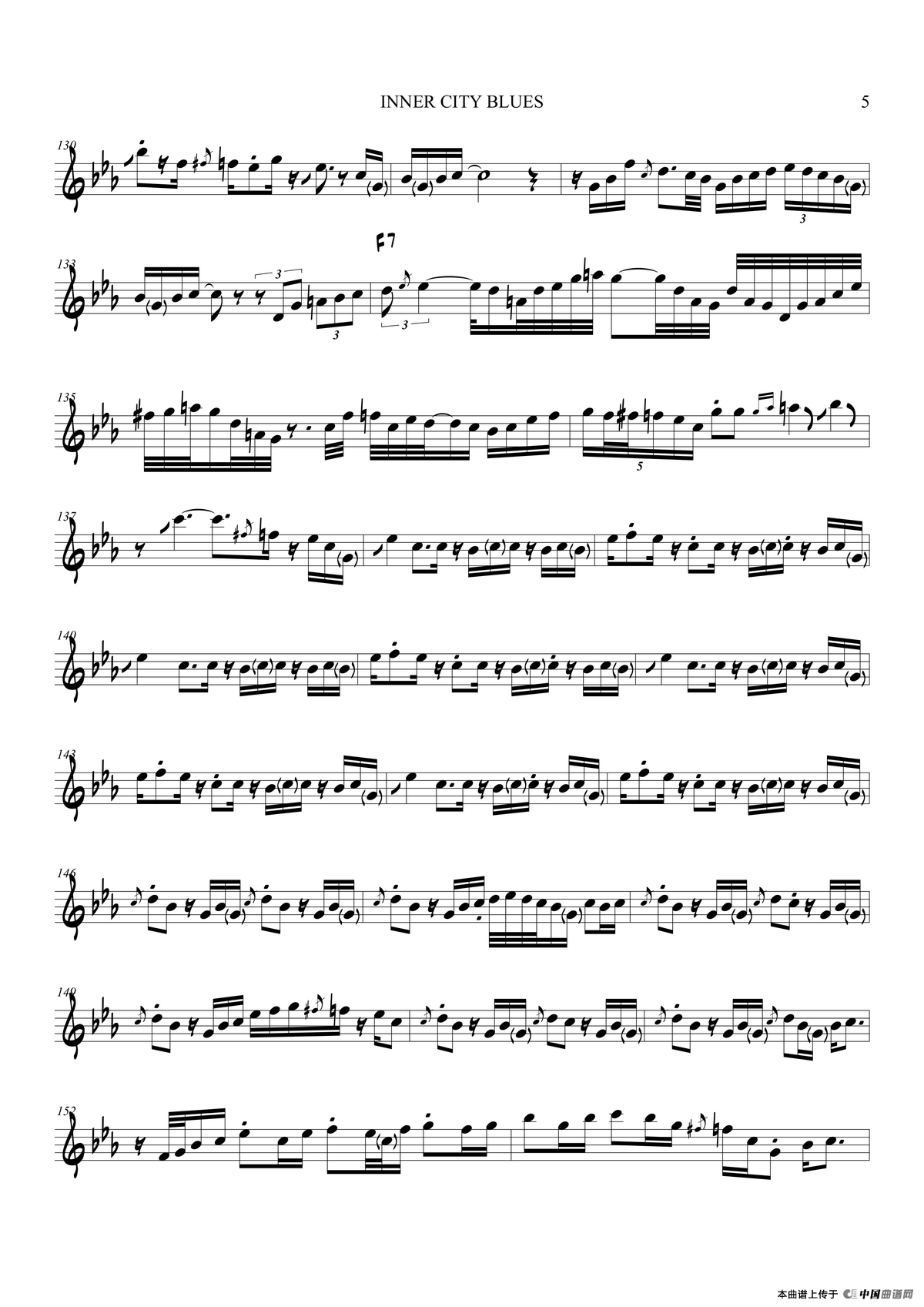 Inner City Blues（中音萨克斯）