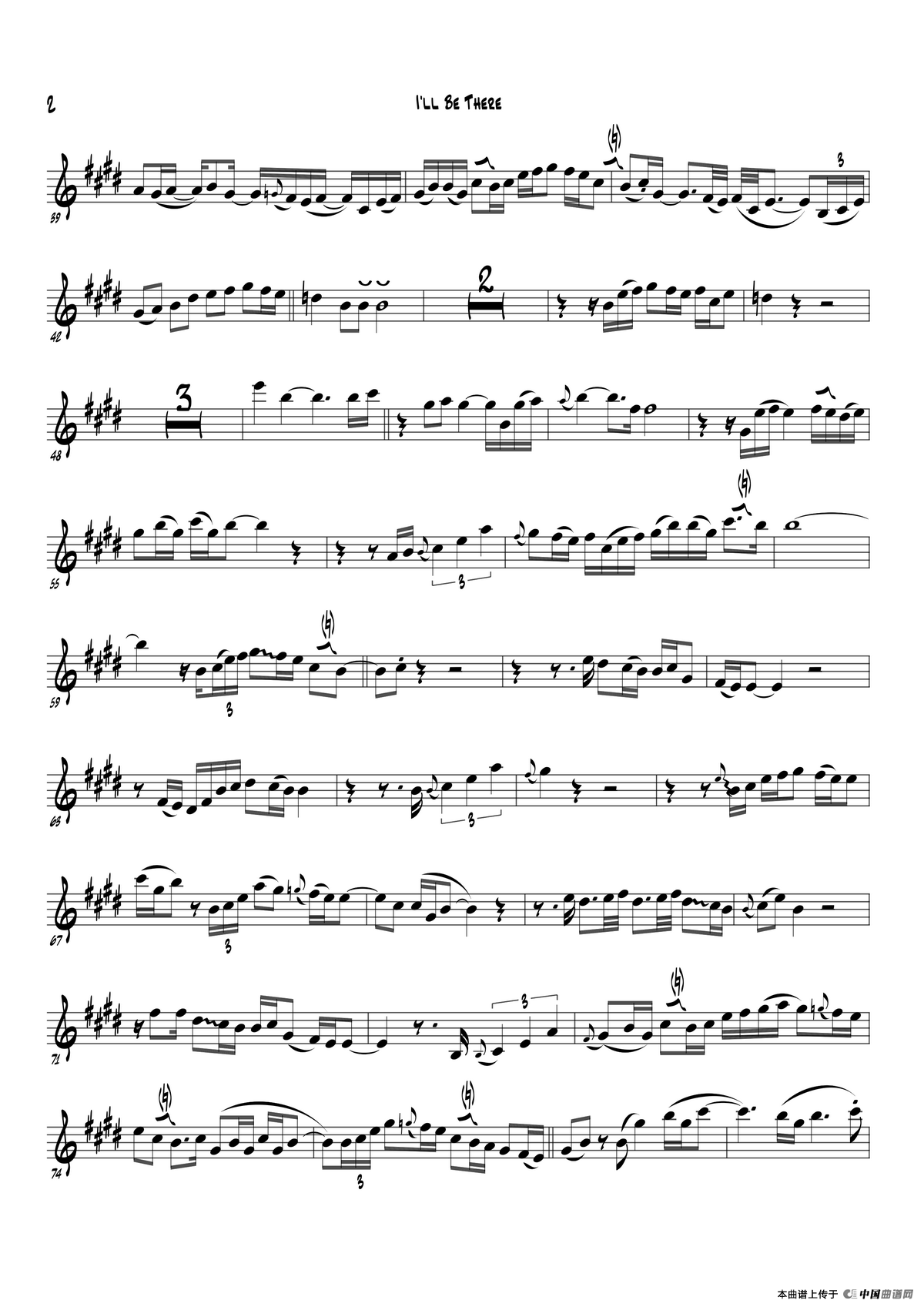 Ill Be There（中音萨克斯）