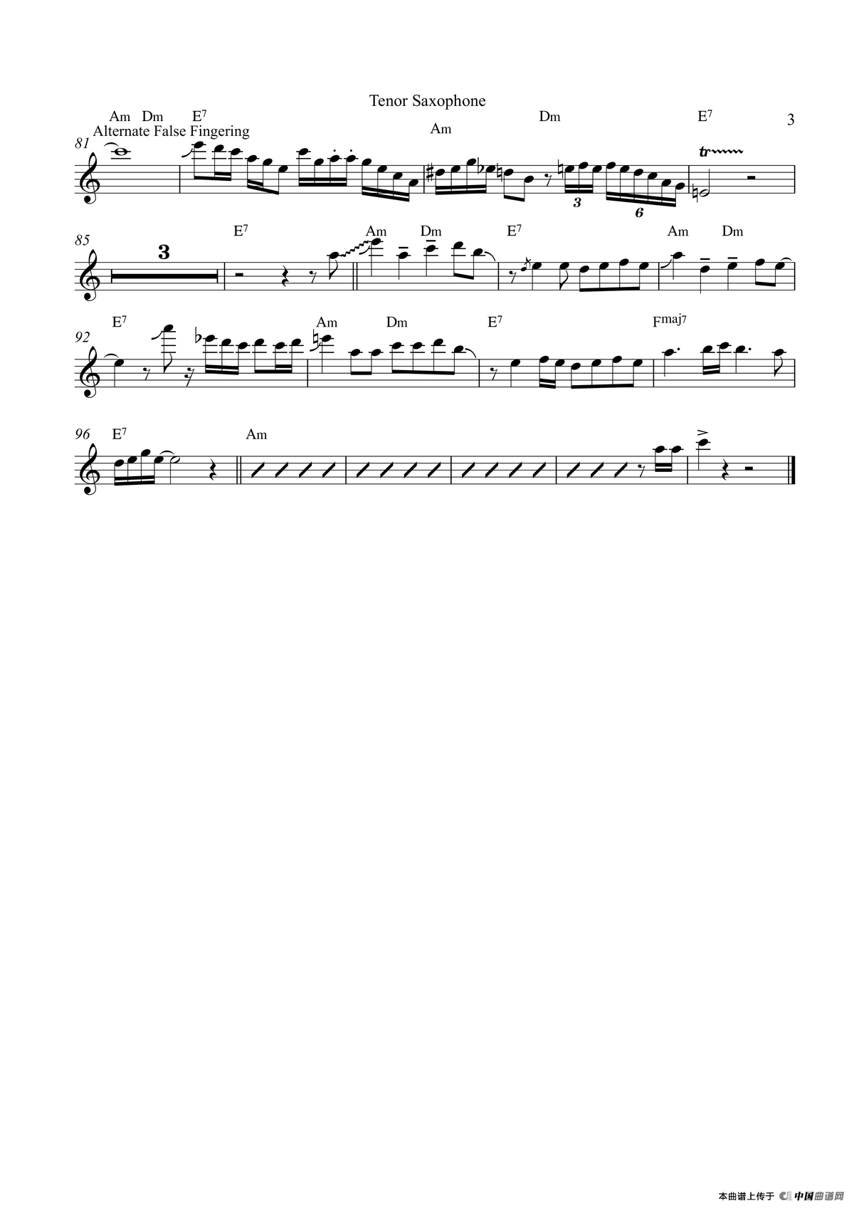 Hot Sauce（次中音萨克斯）