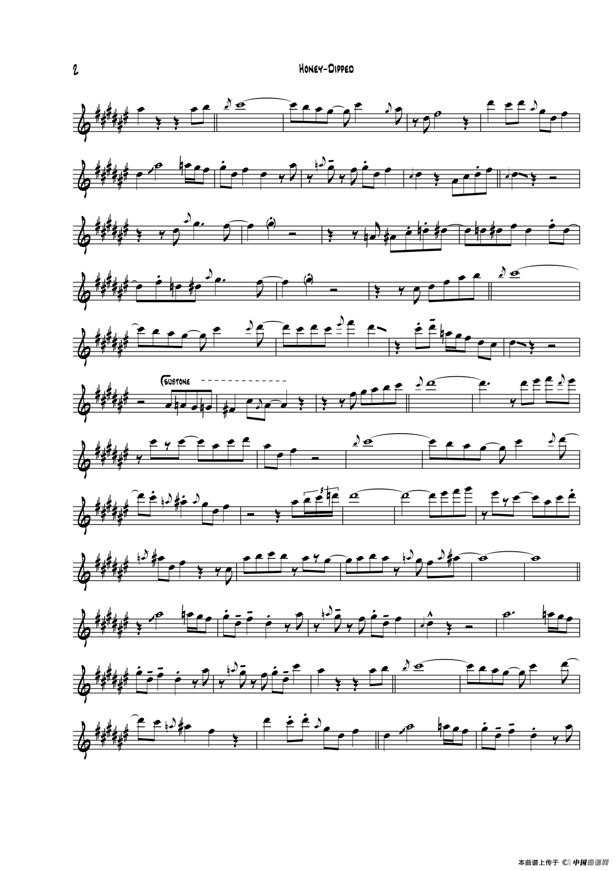 Honey Dipped（B-FLAT）