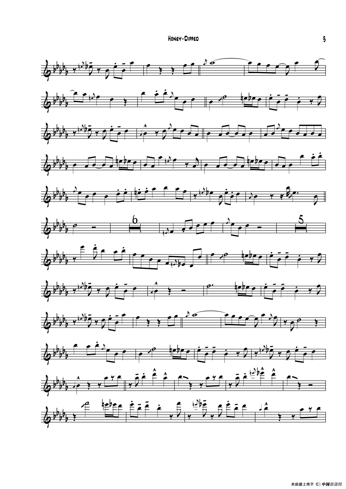 Honey Dipped（中音萨克斯）