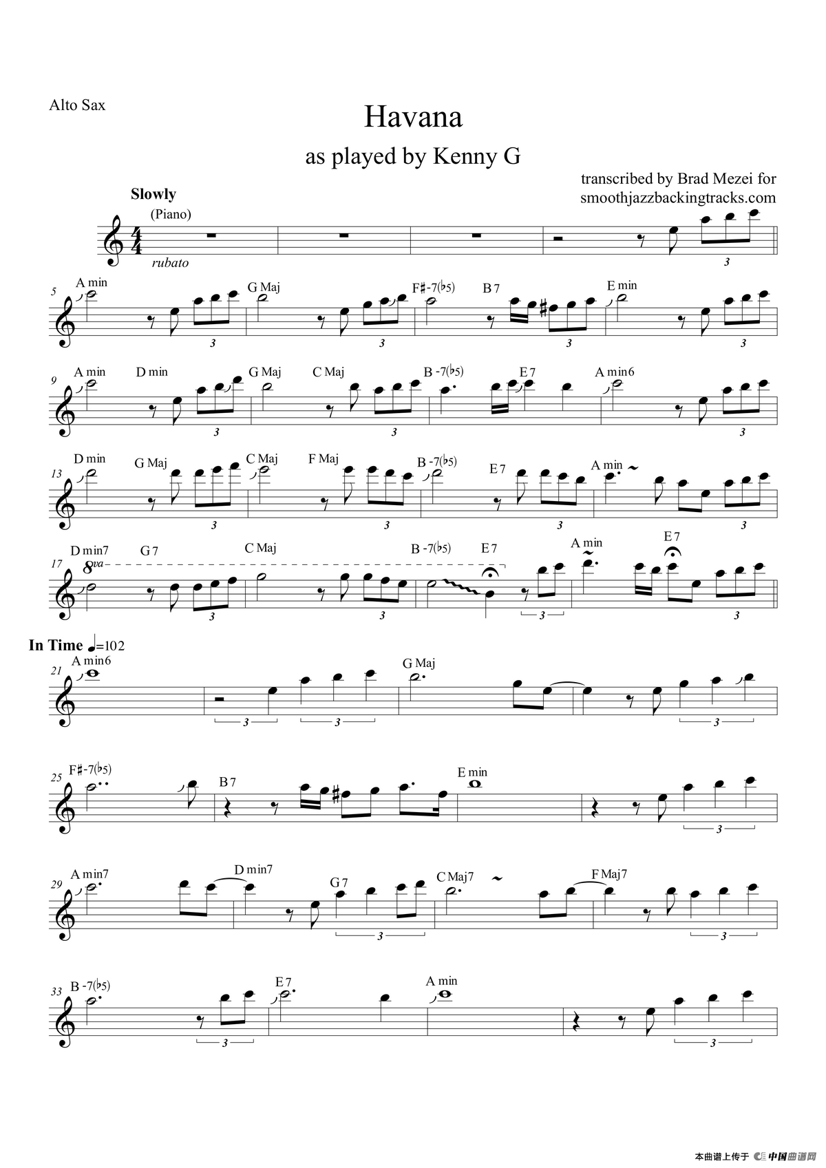 Havana（中音萨克斯）