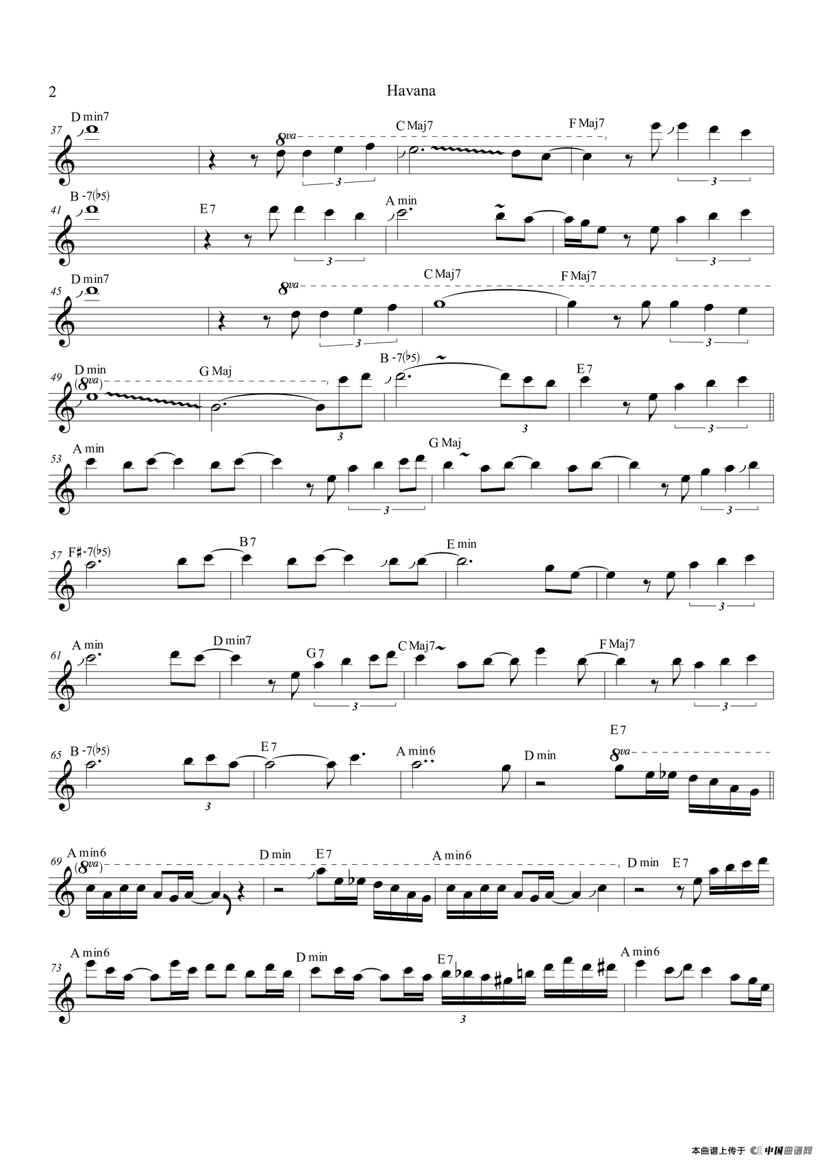 Havana（中音萨克斯）