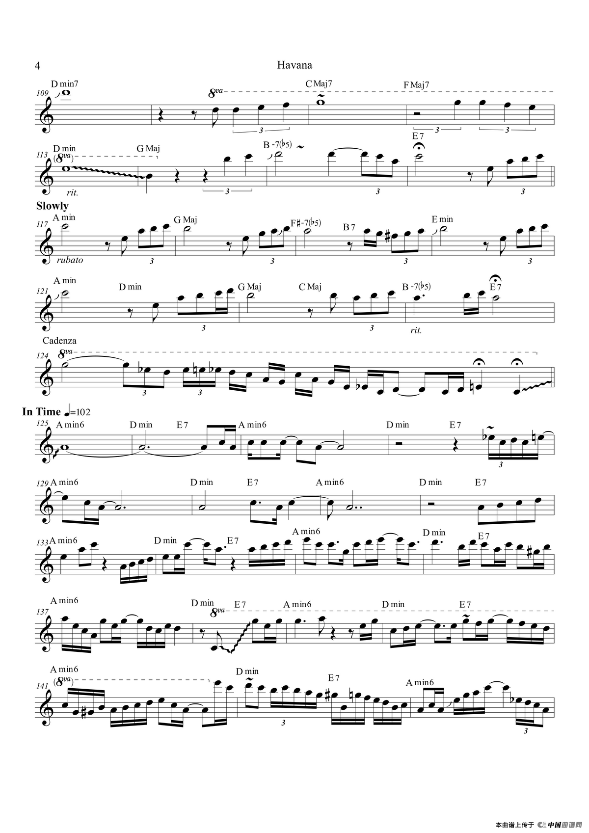 Havana（中音萨克斯）