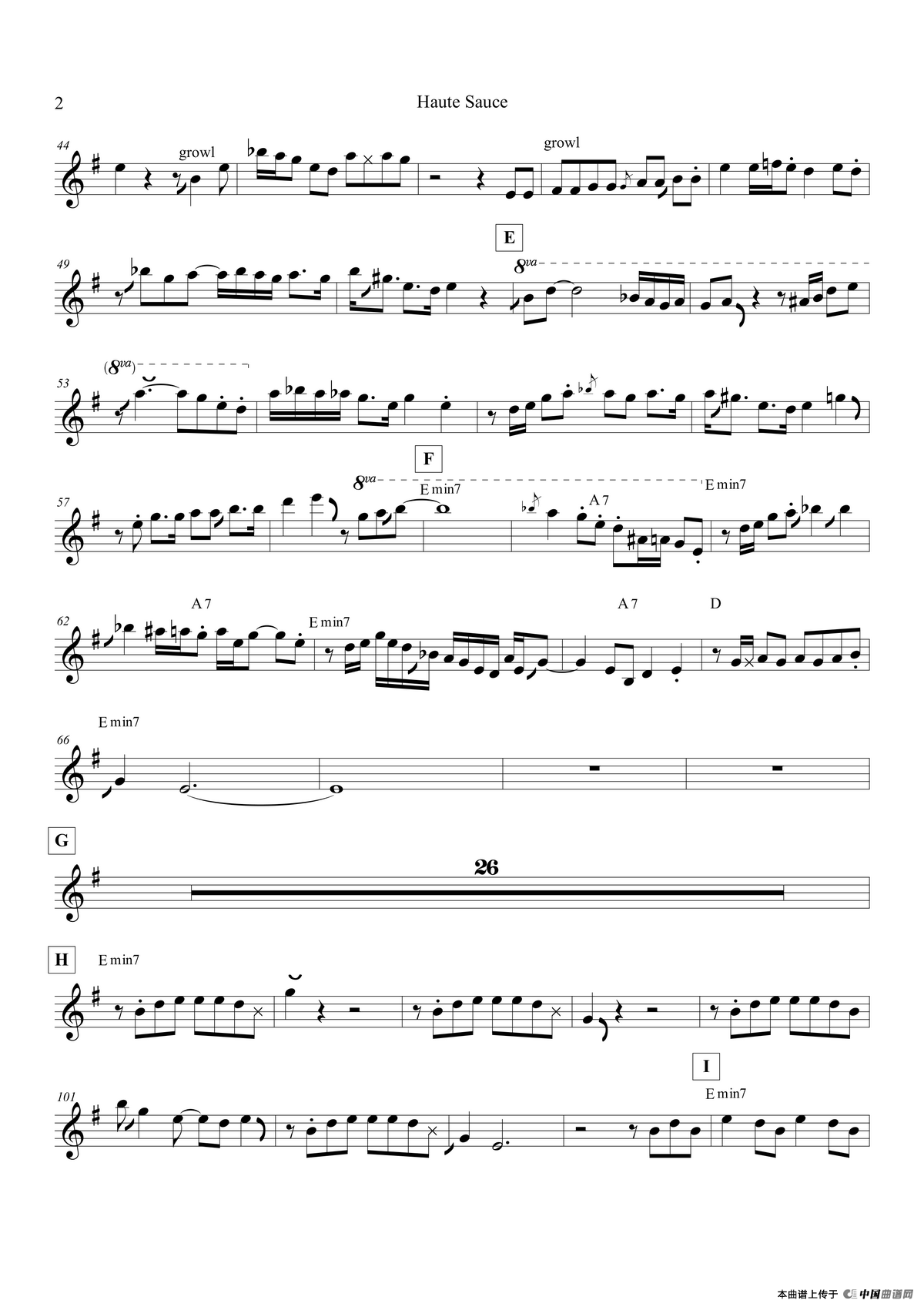 Haute Sauce（中音萨克斯）