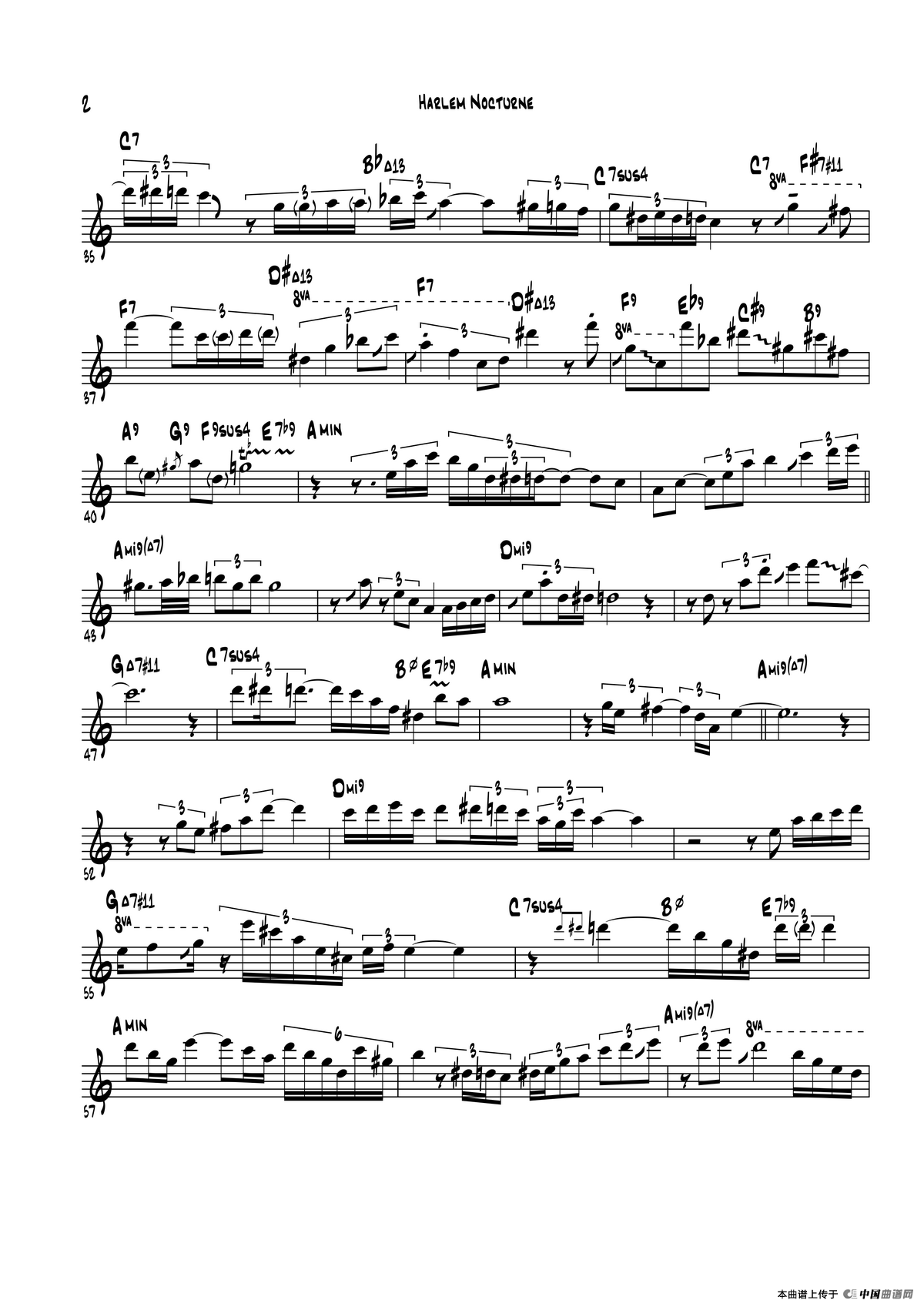 Harlem Nocturne（次中音萨克斯）