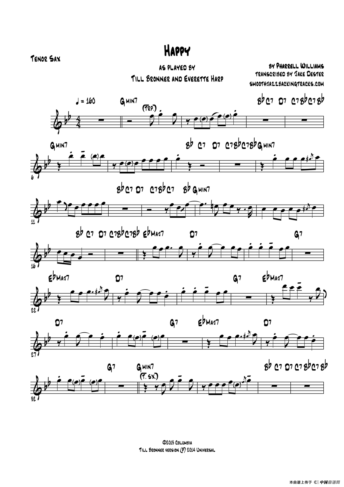 Happy（次中音萨克斯）