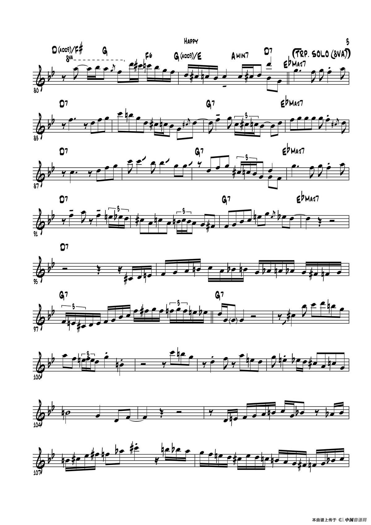 Happy（次中音萨克斯）