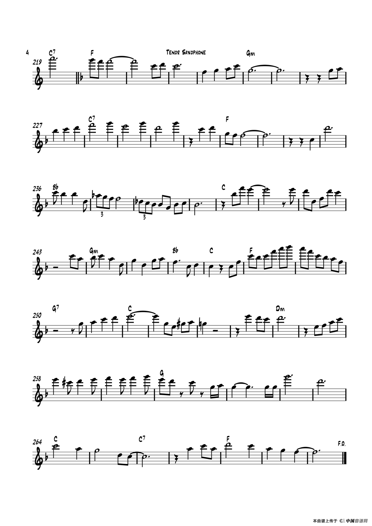 Happy Christmas（次中音萨克斯）