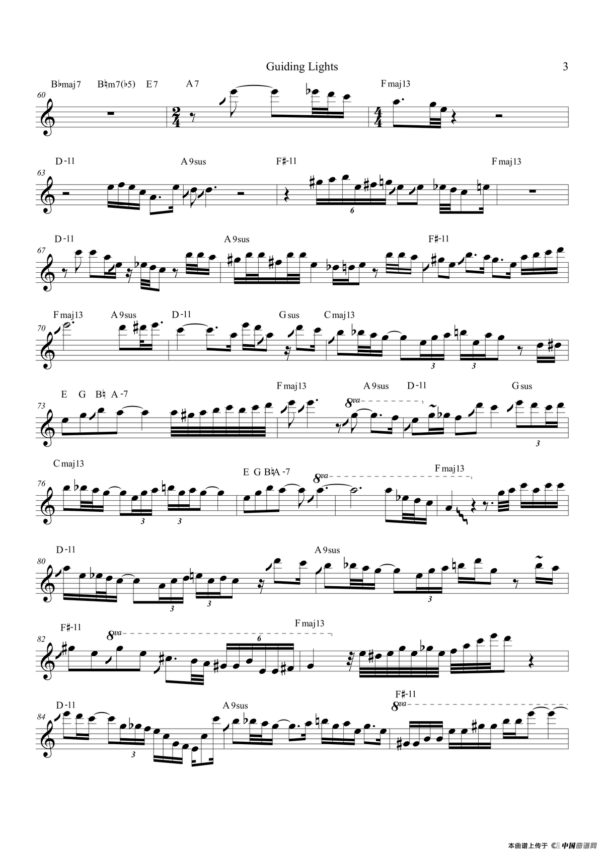 Guiding Lights（中音萨克斯）