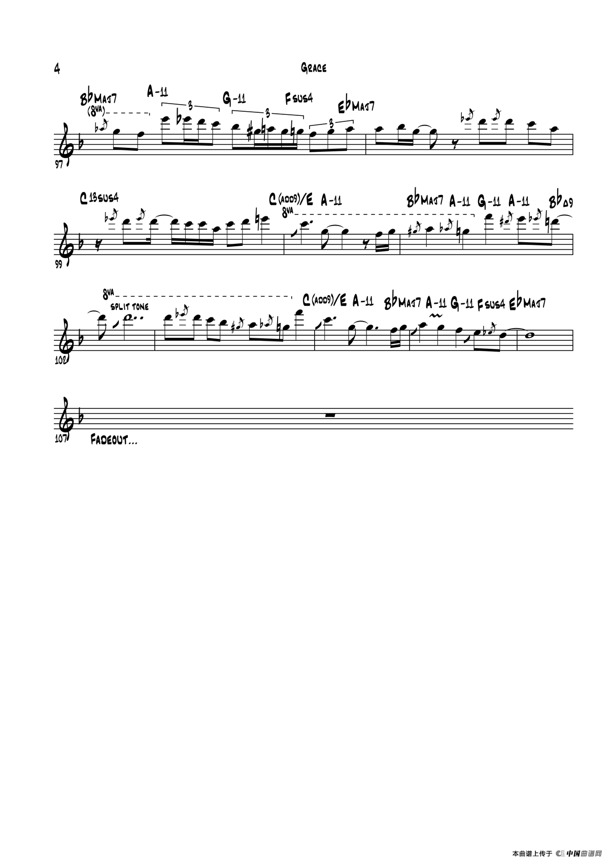 Grace（次中音萨克斯）