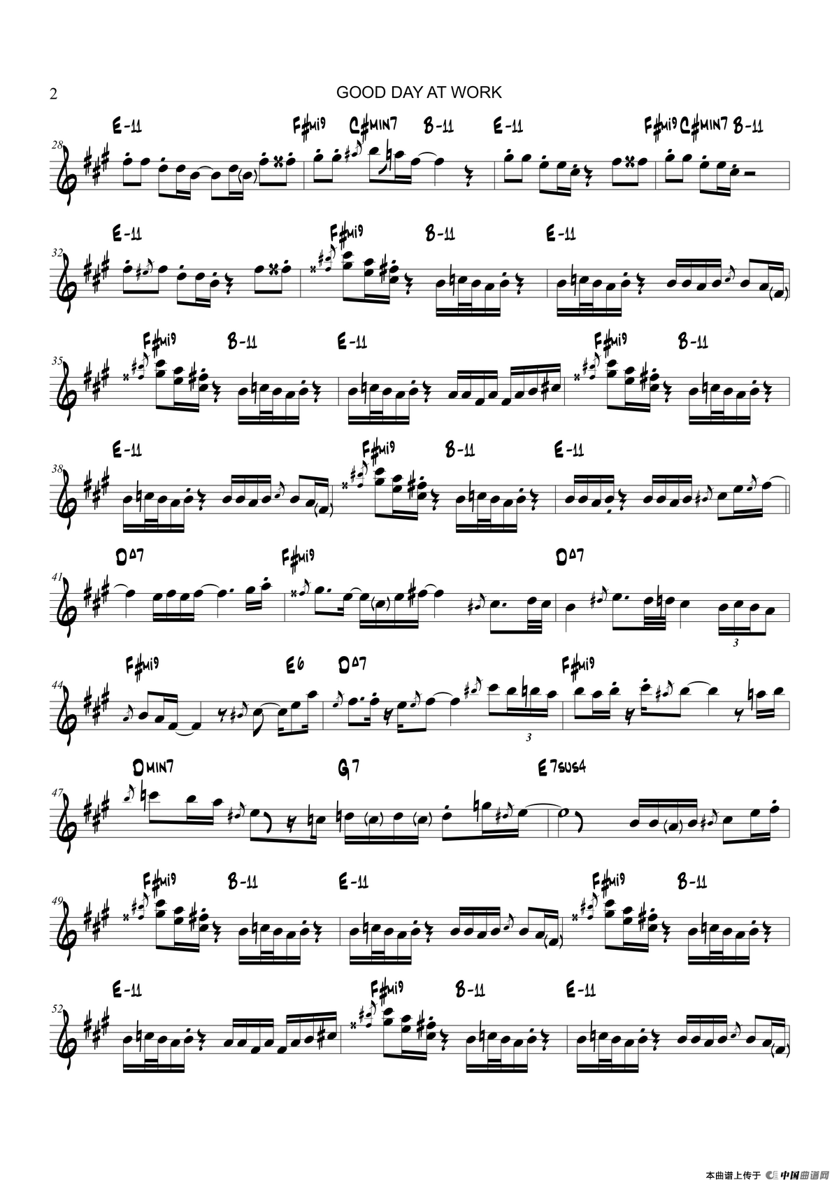 Good Day At Work（中音萨克斯）