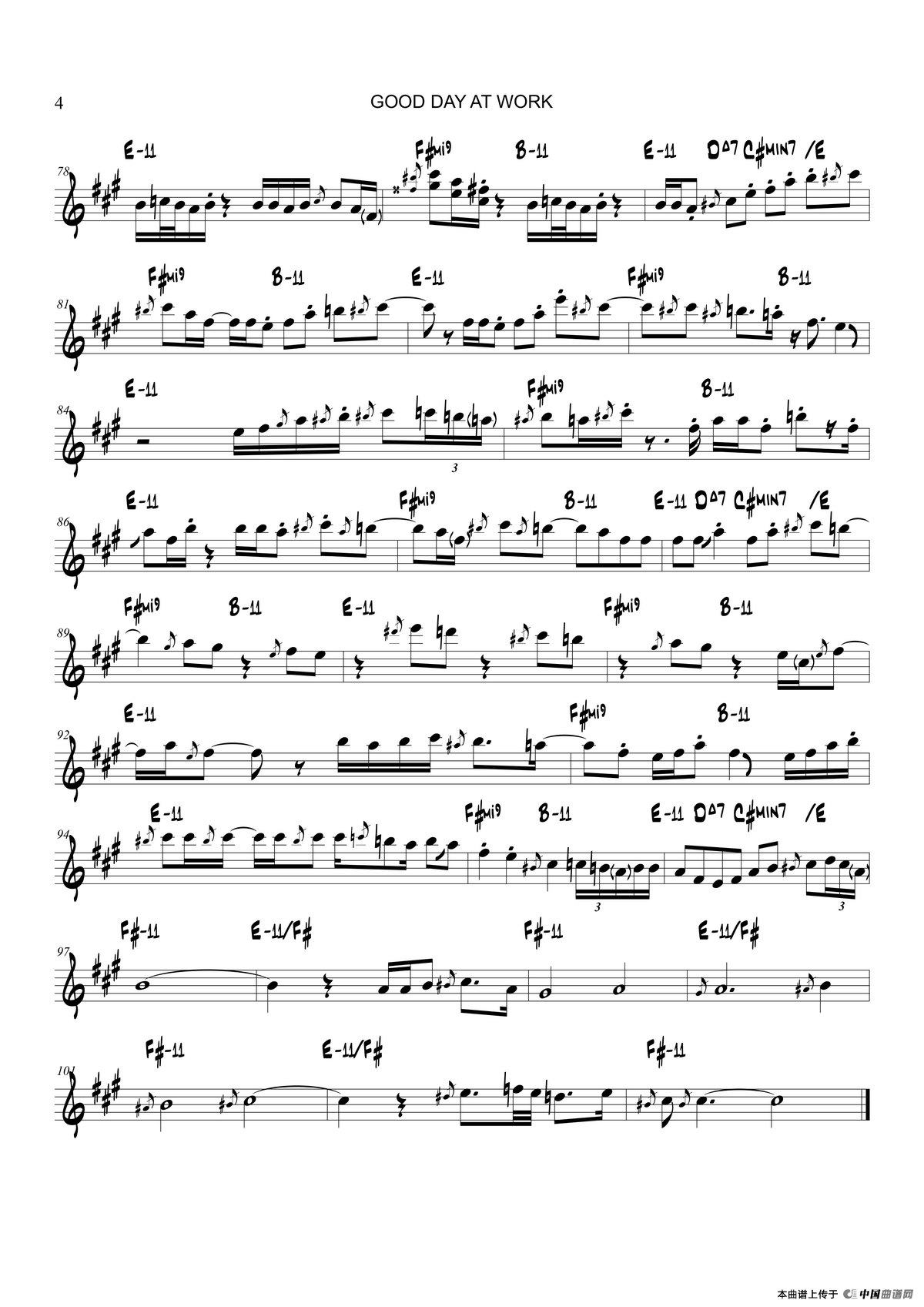 Good Day At Work（中音萨克斯）