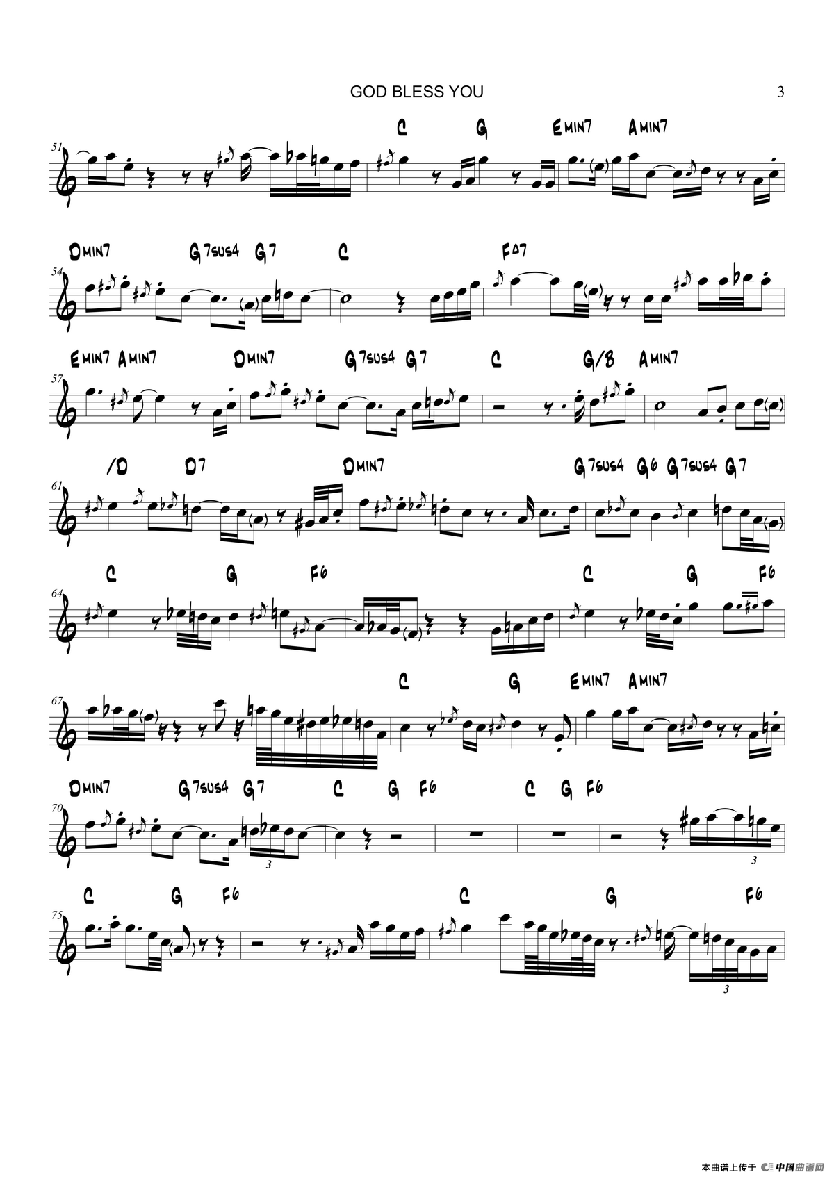 God Bless You（次中音萨克斯）