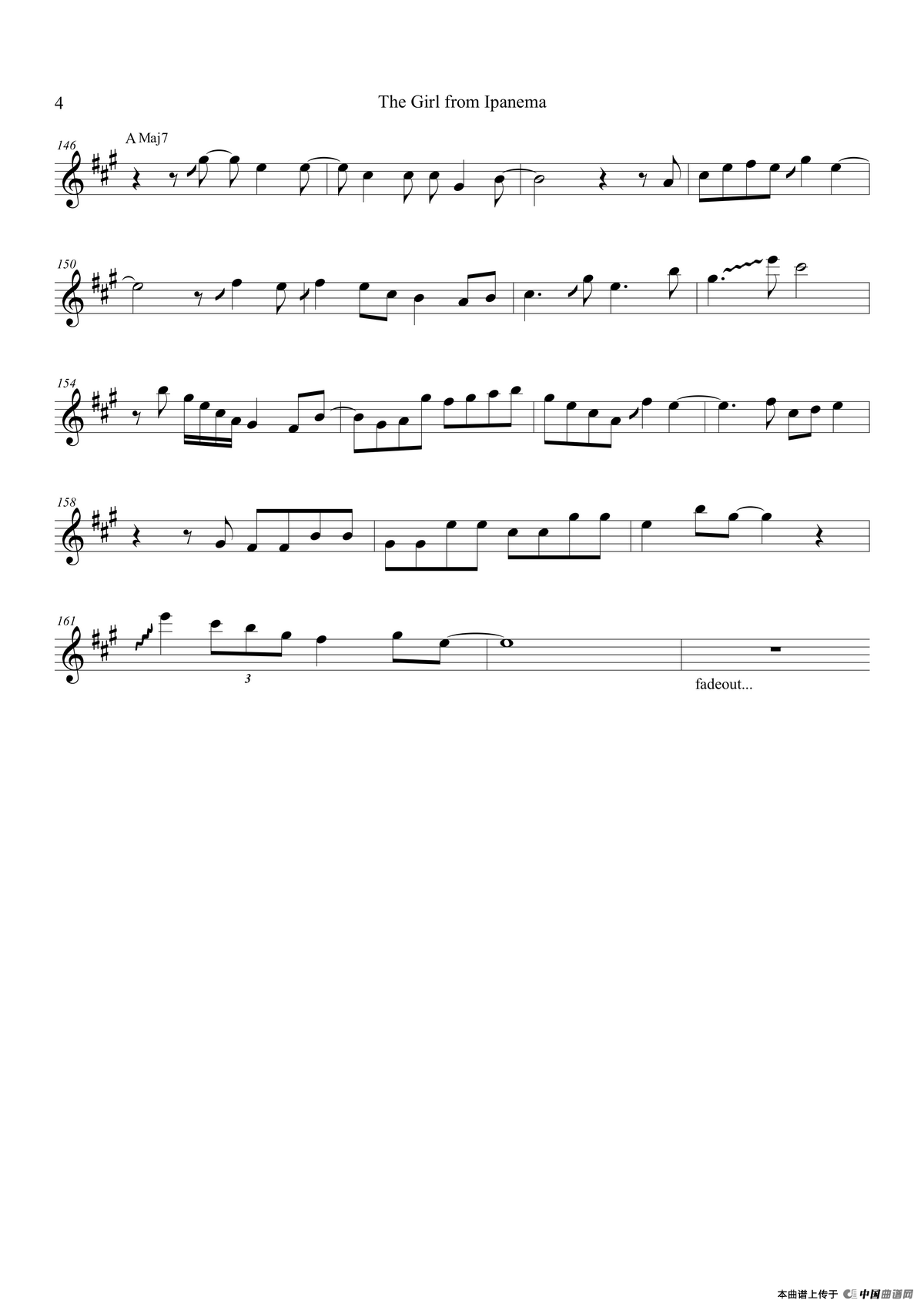 Girl FromIpanema（次中音萨克斯）