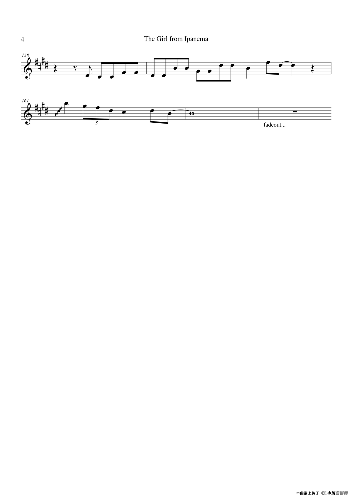 The Girl FromIpanema（中音萨克斯）