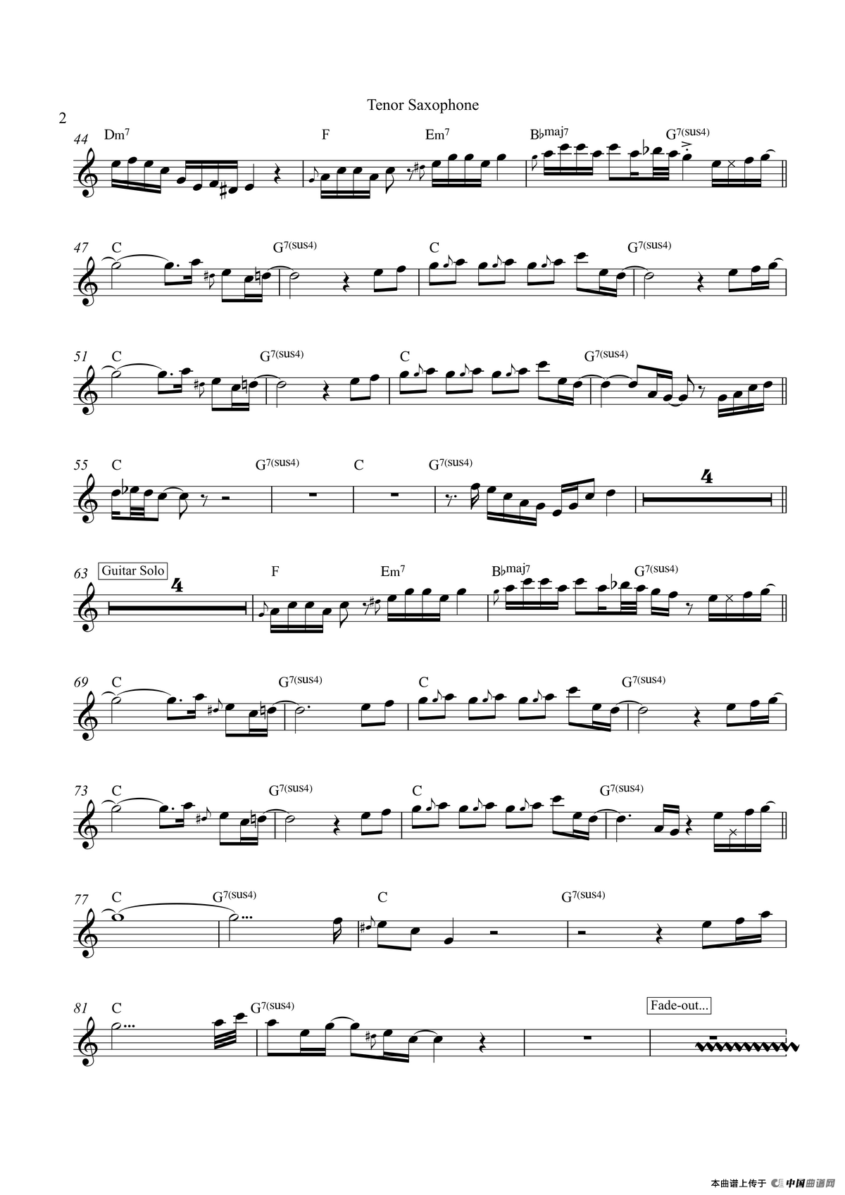 Getaway（次中音萨克斯）