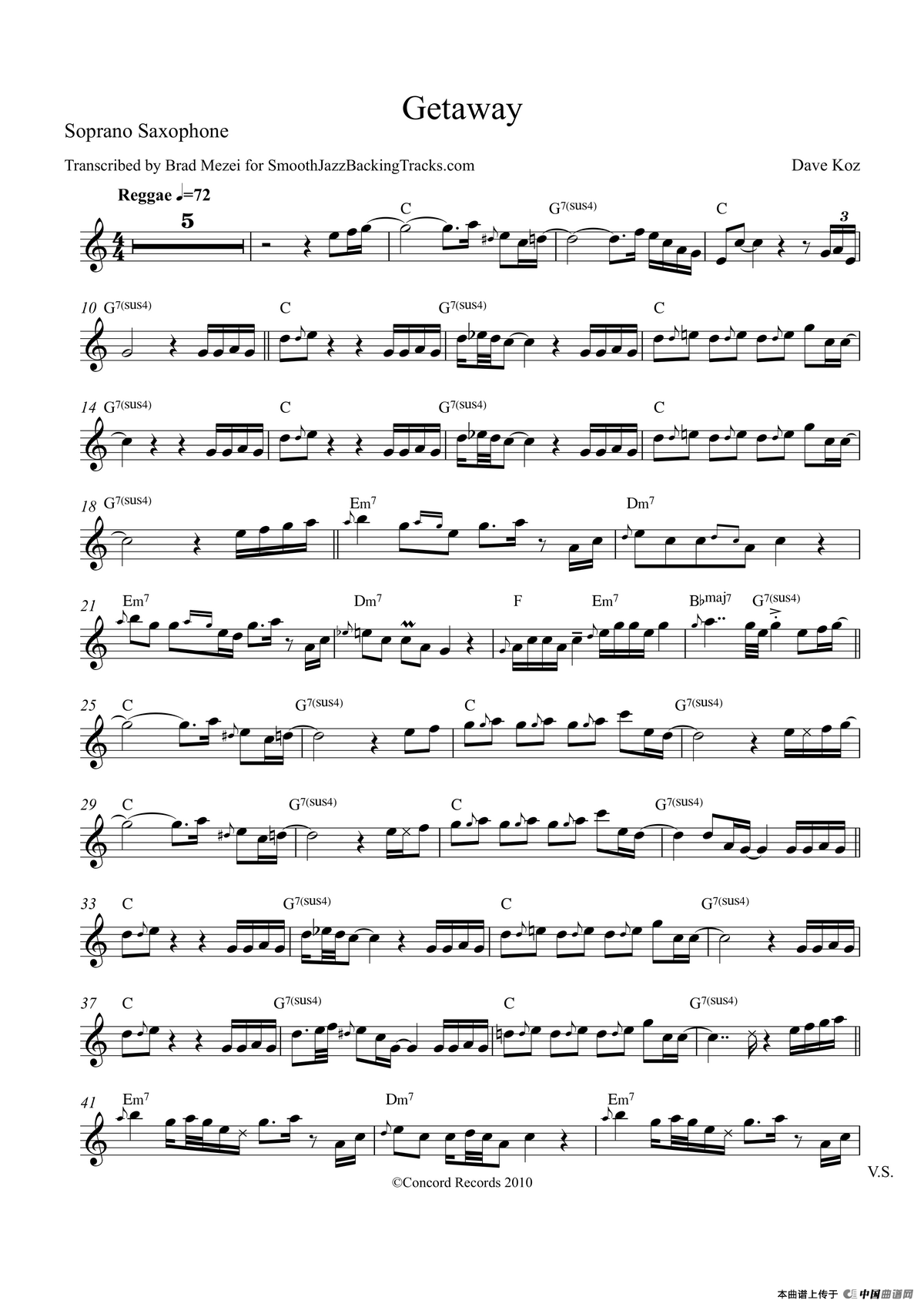 Getaway（高音萨克斯）