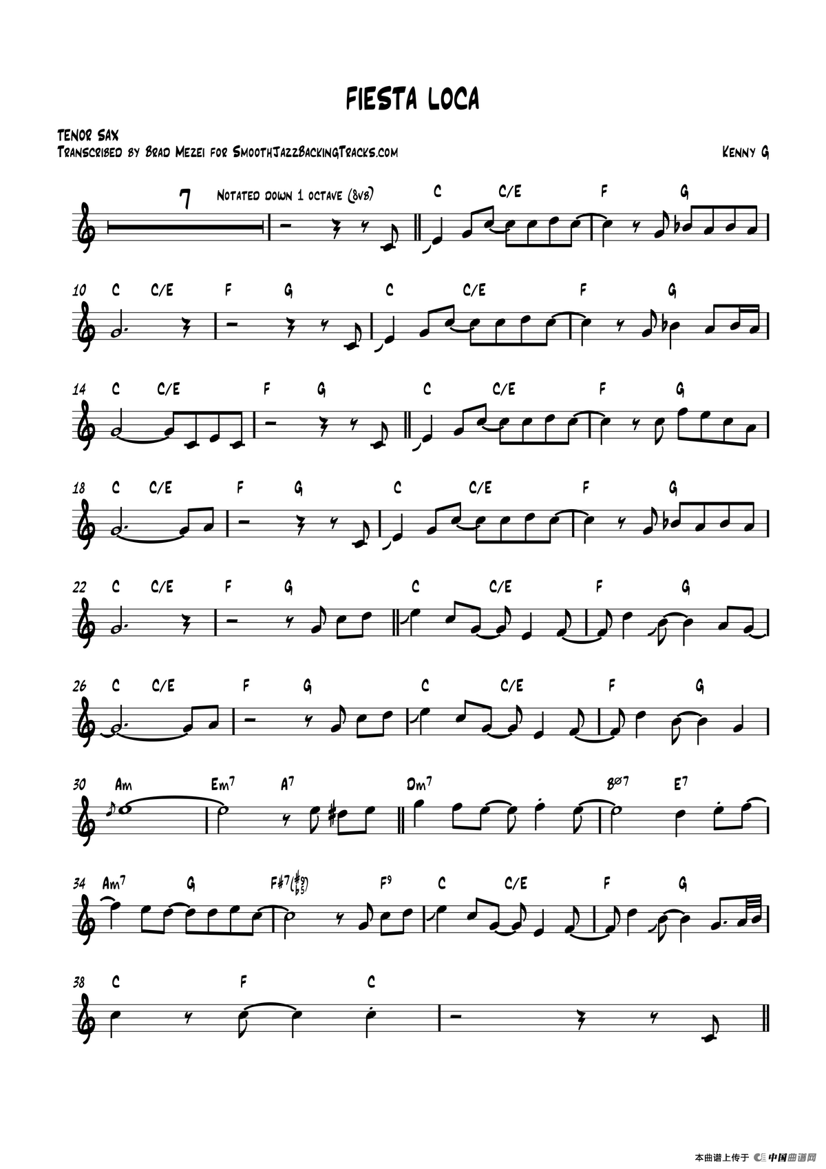 Fiesta Loca（次中音萨克斯）