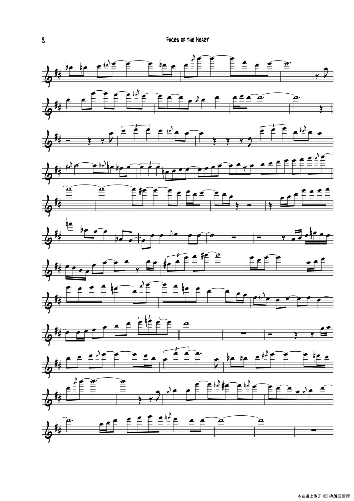 Faces Of he Heart（次中音萨克斯 baryton 上低音萨克斯）