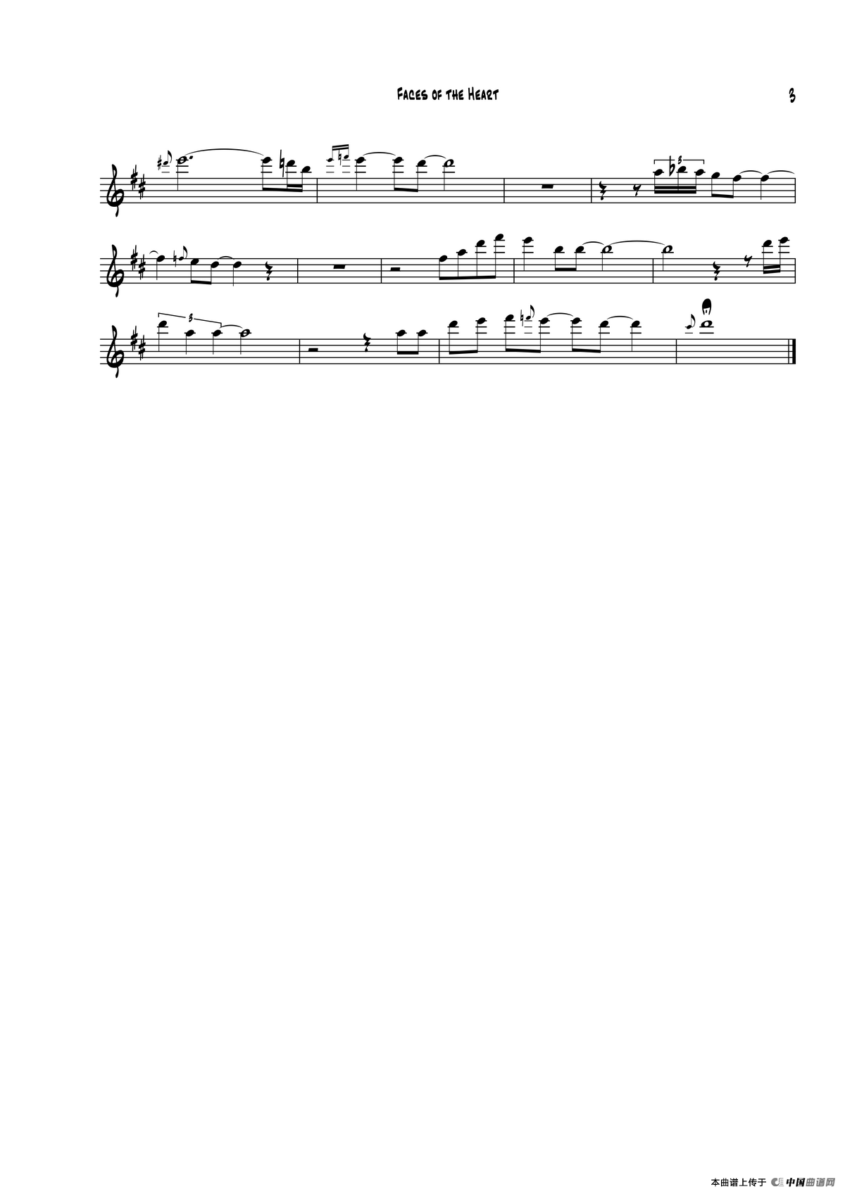Faces Of he Heart（次中音萨克斯 baryton 上低音萨克斯）