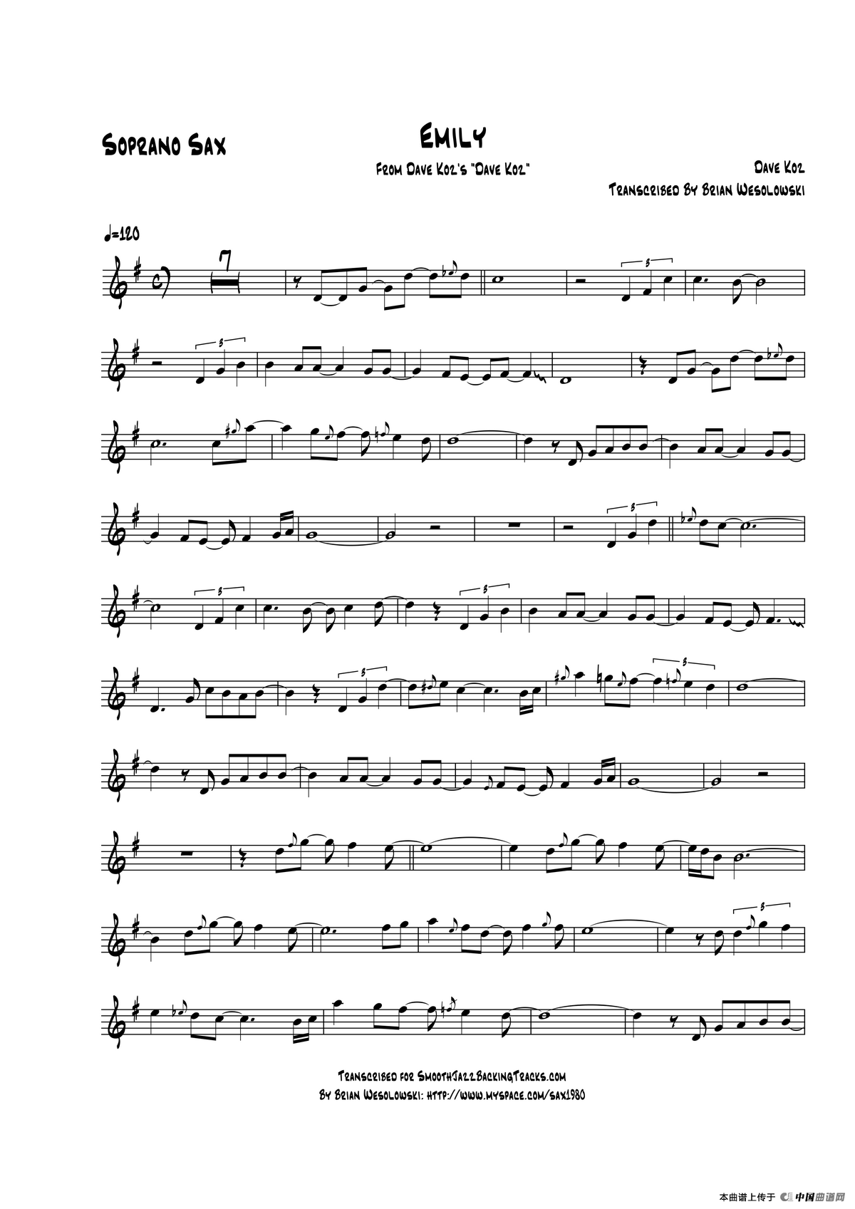 Emily（高音萨克斯）