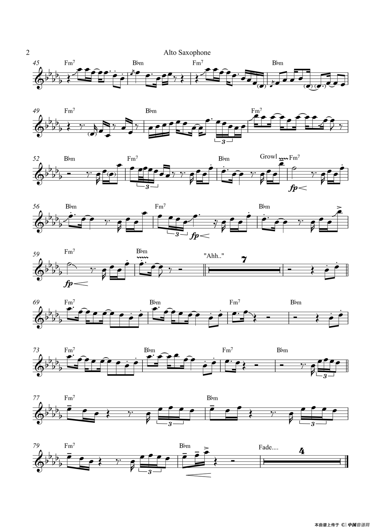 Easy Come Easy Go（中音萨克斯）