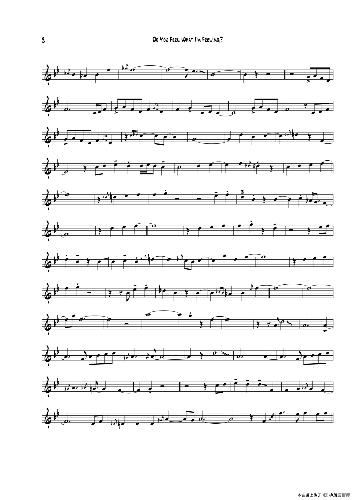 Do You Feel WhatIm Feeling（次中音萨克斯）