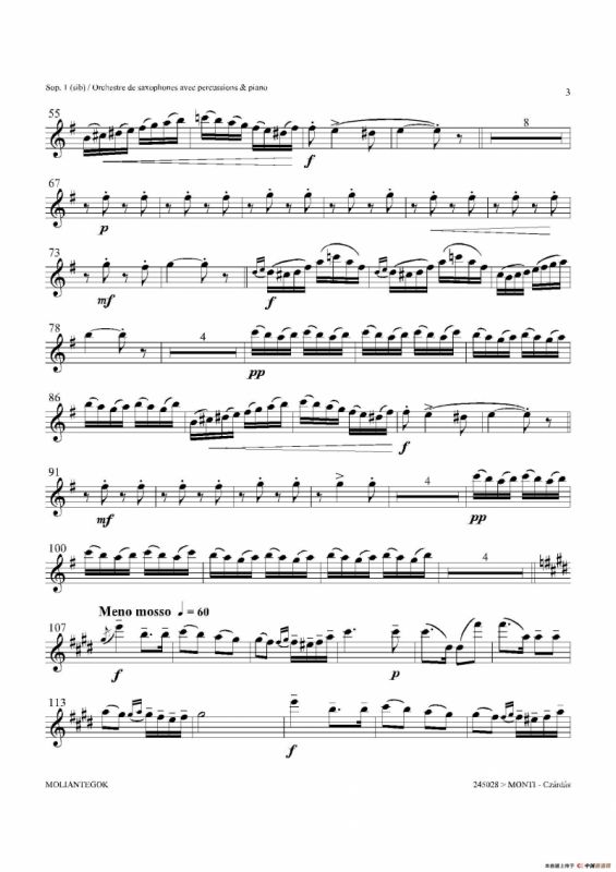 Czardas 查尔达斯（15重奏）（2支高音萨克斯）