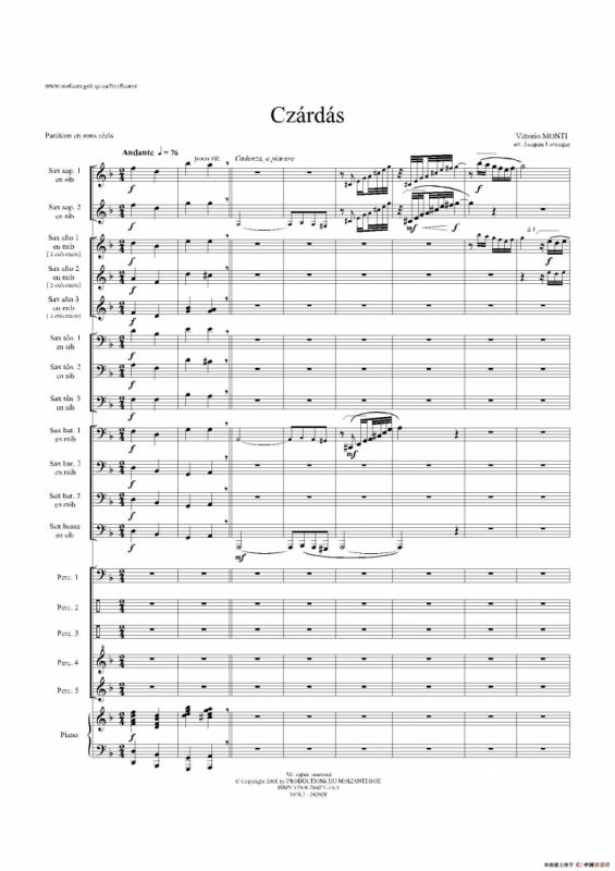 Czardas 查尔达斯（15重奏总谱）