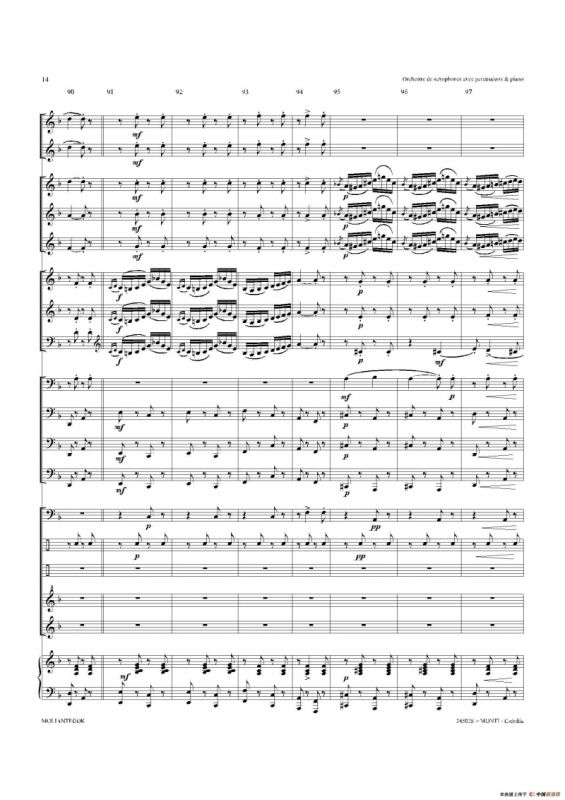 Czardas 查尔达斯（15重奏总谱）