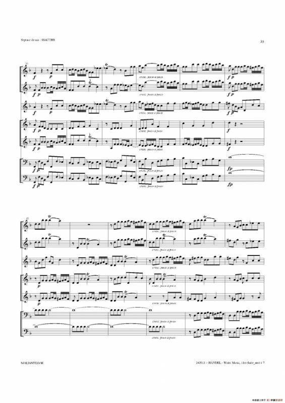 Water Music（HWV.348 No.1）（萨克斯合奏总谱）
