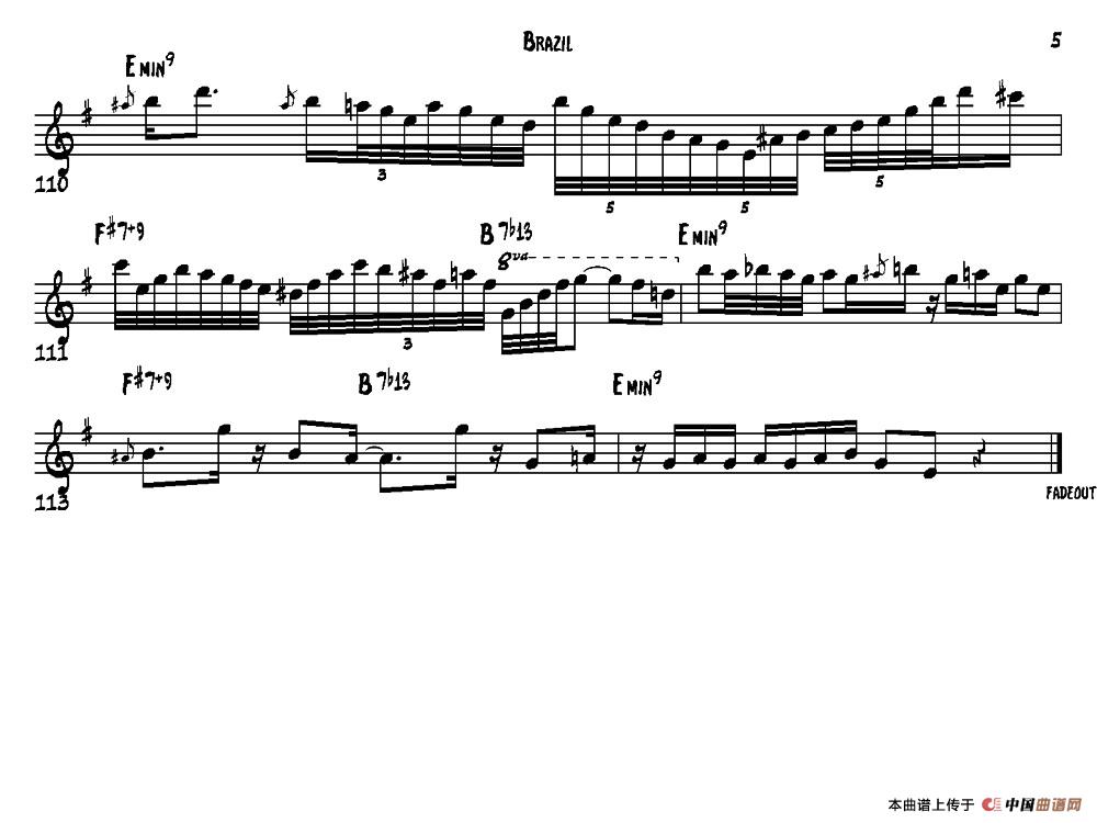 Brazil（高音萨克斯）