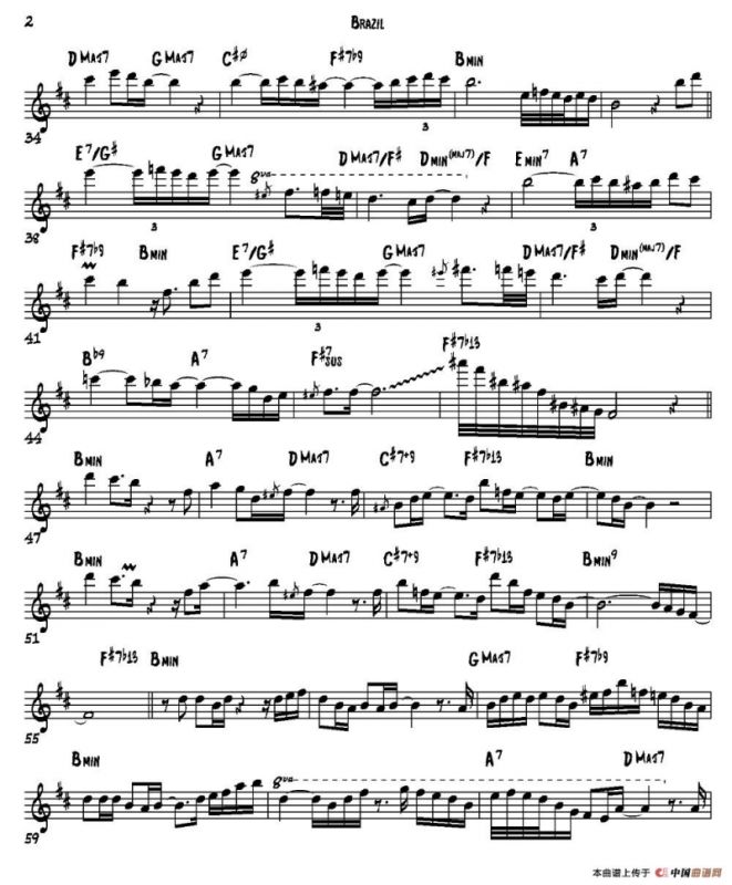Brazil（中音萨克斯）