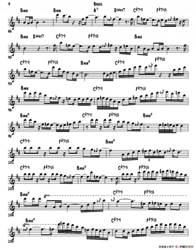 Brazil（中音萨克斯）