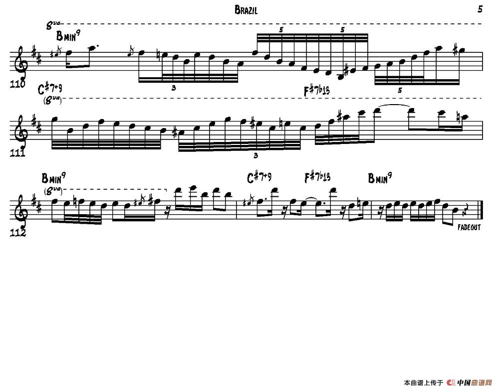 Brazil（中音萨克斯）