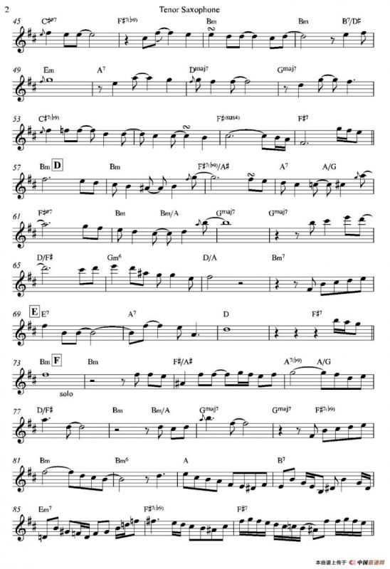 Bossa Real（次中音萨克斯）