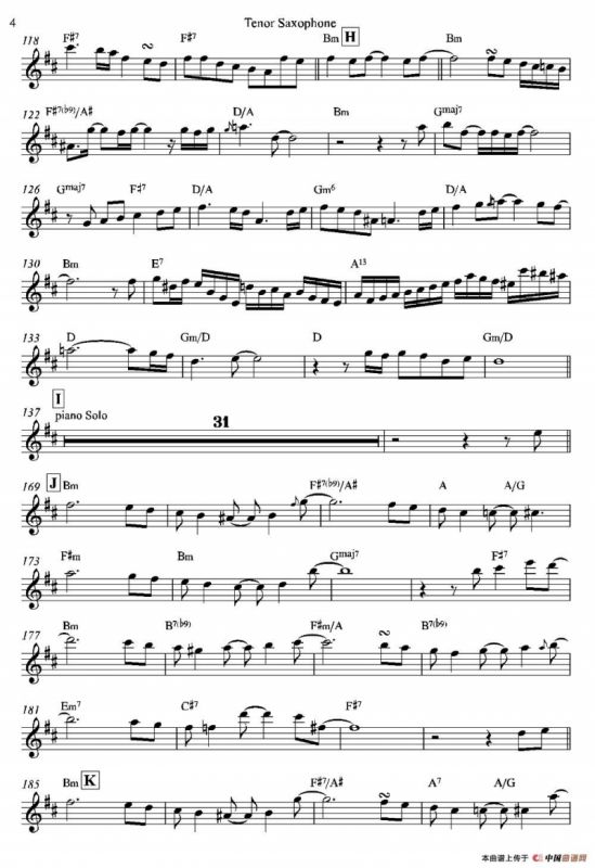 Bossa Real（次中音萨克斯）